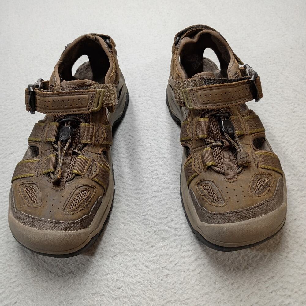 Teva Omnium 2 Leather Sandals Mens 8 Brown Closed Toe Hiking Water shoe gorpcore